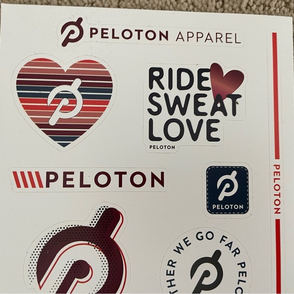 Peloton Sticker Sheet  - Ride Sweat Love - Picture 2 of 4